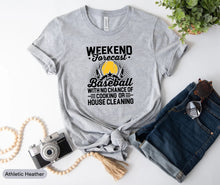 Load image into Gallery viewer, Weekend Forecast Baseball Shirt, Baseball Fan Shirt, Baseball Mama Shirt, Baseball Gift
