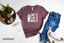 Load image into Gallery viewer, Cap It Flip It Win It Shirt, Funny Bottle Flipping Game Kids, Bottle Flip Champion Shirt

