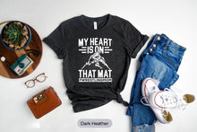 Load image into Gallery viewer, My Heart Is On That Mat Wrestling Mom Shirt, Wrestling Shirt, Wrestler Mom Gift
