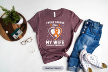 Load image into Gallery viewer, I Wear Orange For My Wife Shirt, Leukemia Awareness Shirt, Leukemia Cancer Shirt
