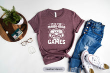 Load image into Gallery viewer, M Is For More Games Shirt, Mardi Gras Video Game Shirt, Gaming Mardi Gras
