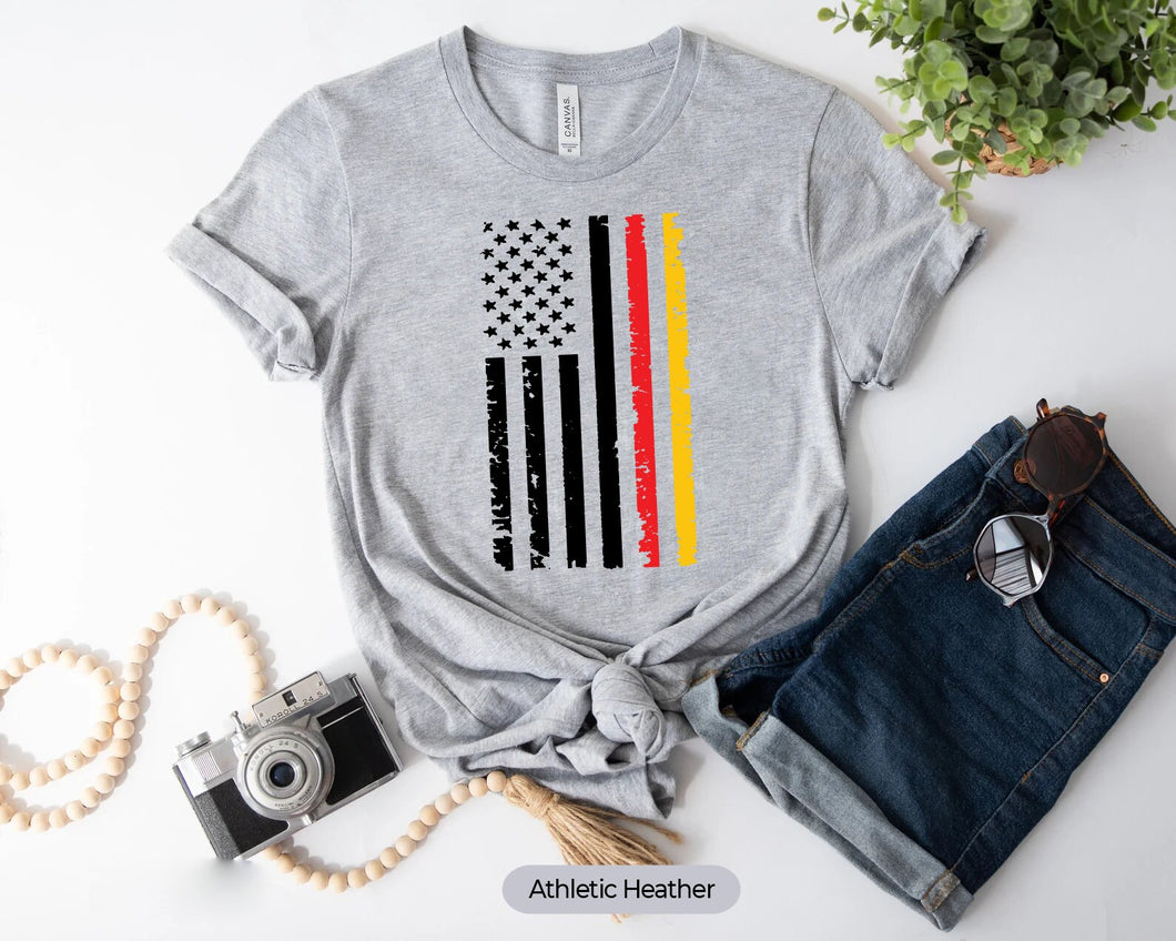 German American Flag Shirt, American Grown With German Root, German Pride Shirt