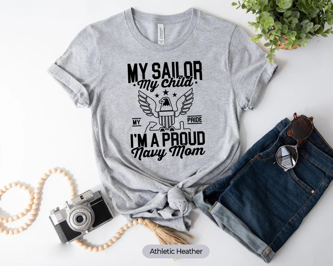 I'm A Proud Navy Mom Shirt, Navy Mama Shirt, Navy Mom Gift, Navy Graduation Shirt