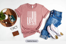 Load image into Gallery viewer, Barrel Racing USA American Flag Shirt, Barrel Racer Shirt, Love Barrel Racing Shirt, Love Horse Shirt
