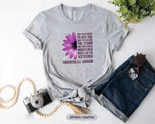 Load image into Gallery viewer, Fibromyalgia Warrior Shirt, Purple Ribbon Awareness Shirt, Fibro Pain Shirt, Fibromyalgia Spoonie Shirt
