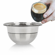 Load image into Gallery viewer, 230ml Coffee Capsule Filter With Brush Spoon Set Stainless Steel For Nespresso Vertuo
